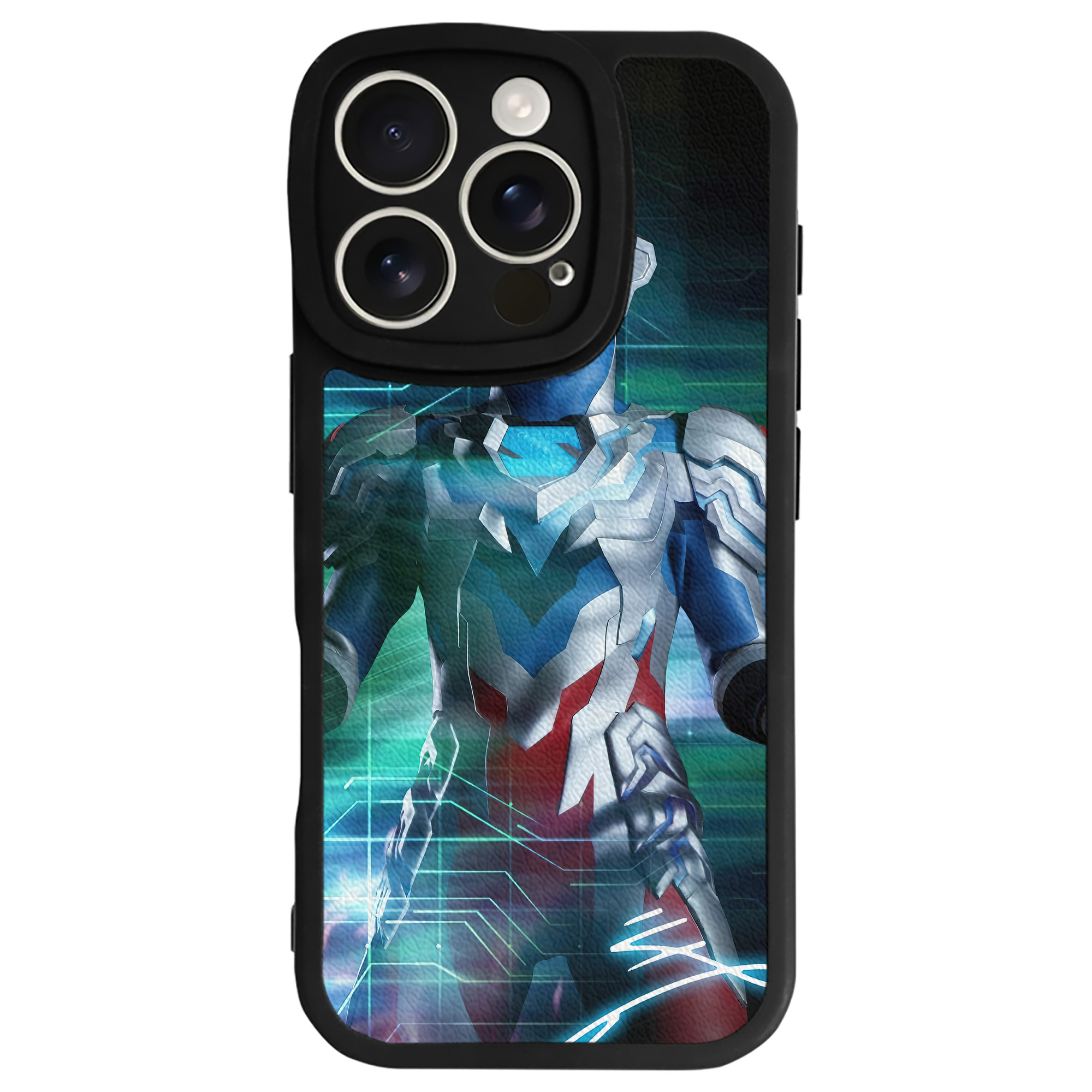 （画像用） ウルトラマン Ultraman 【iPhone 16シリーズ対応】シリコンスマホケース（レザー調） 材質：シリコン